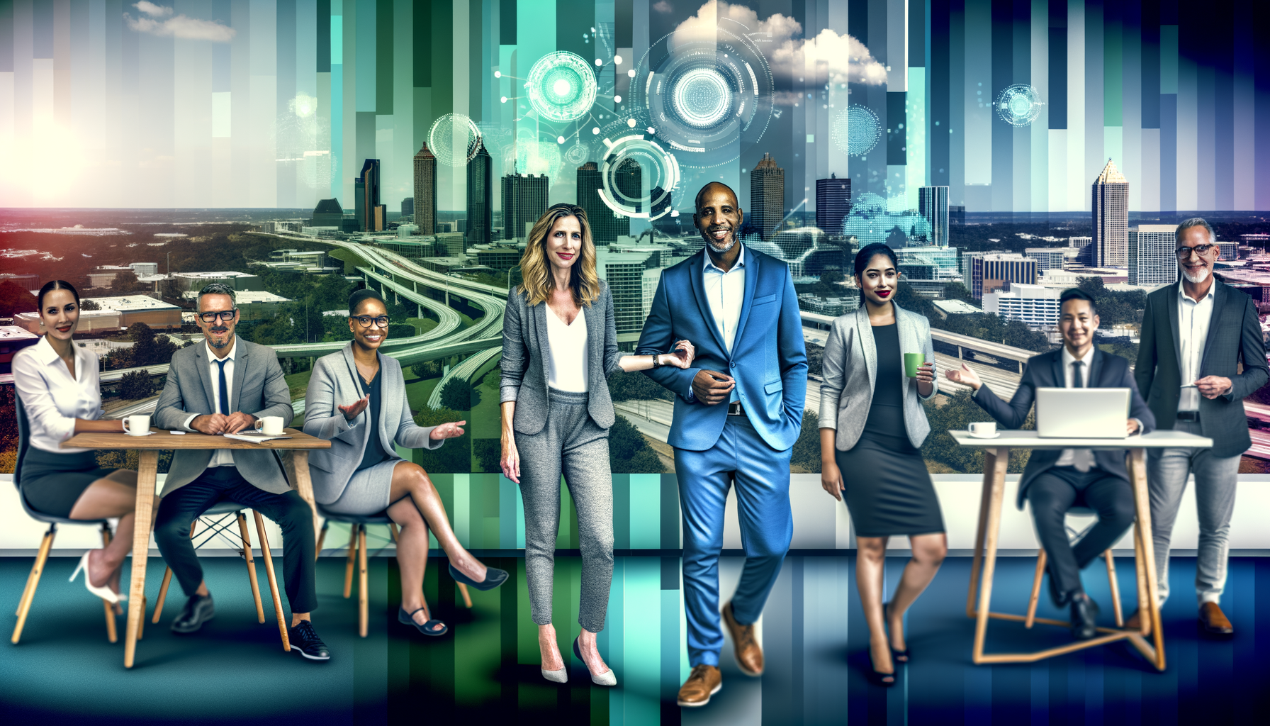 Professional Midlife Entrepreneurship illustration showing midlife professionals transitioning from corporate roles, performa