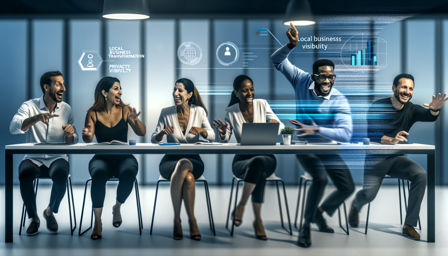 Professional Business Transformation in a Digital Age illustration showing Small business owners collaborating, Digital custo