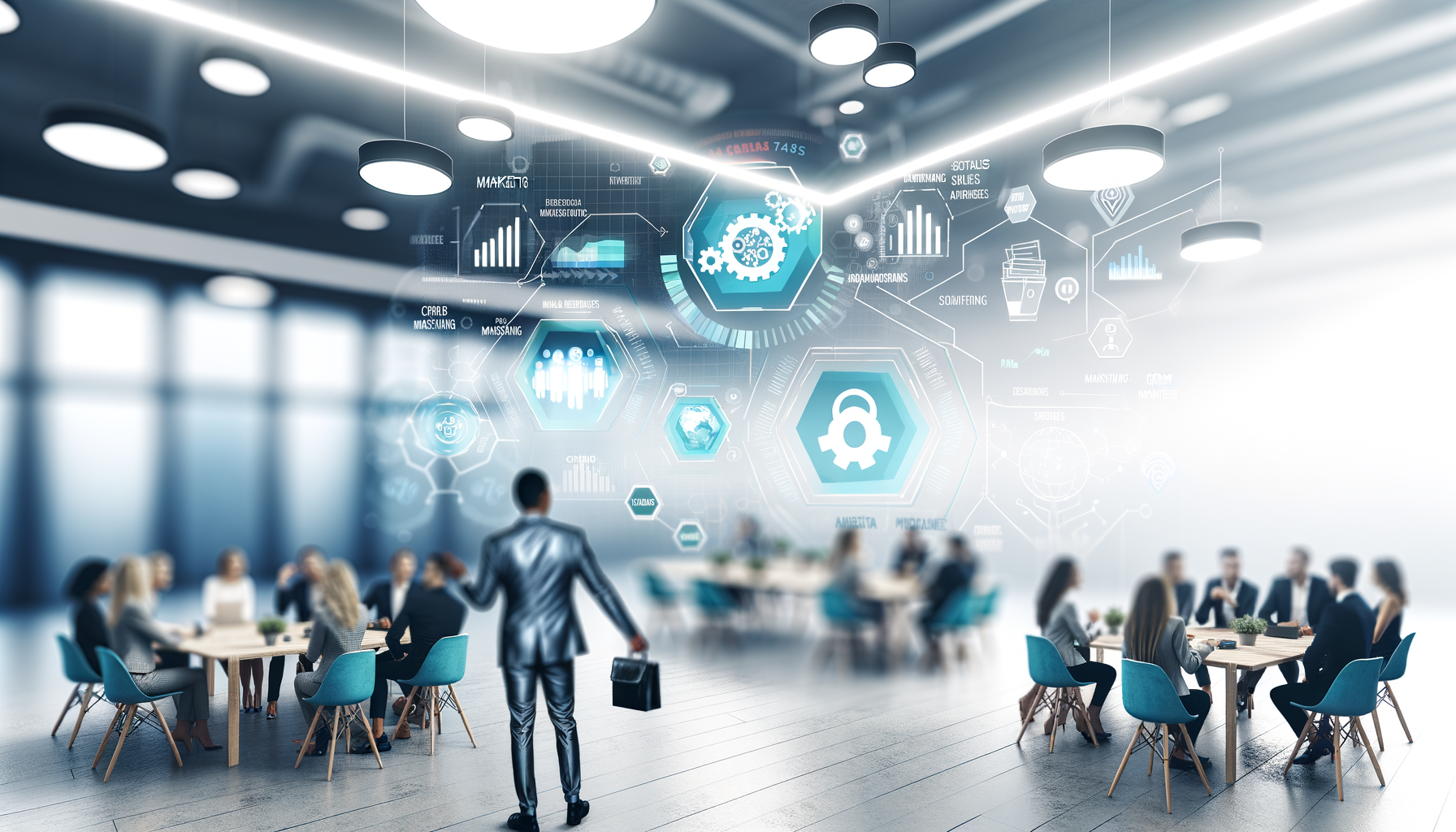 Professional Micro-Community Marketing illustration showing Engaged small groups of people, Digital CRM platforms related to 